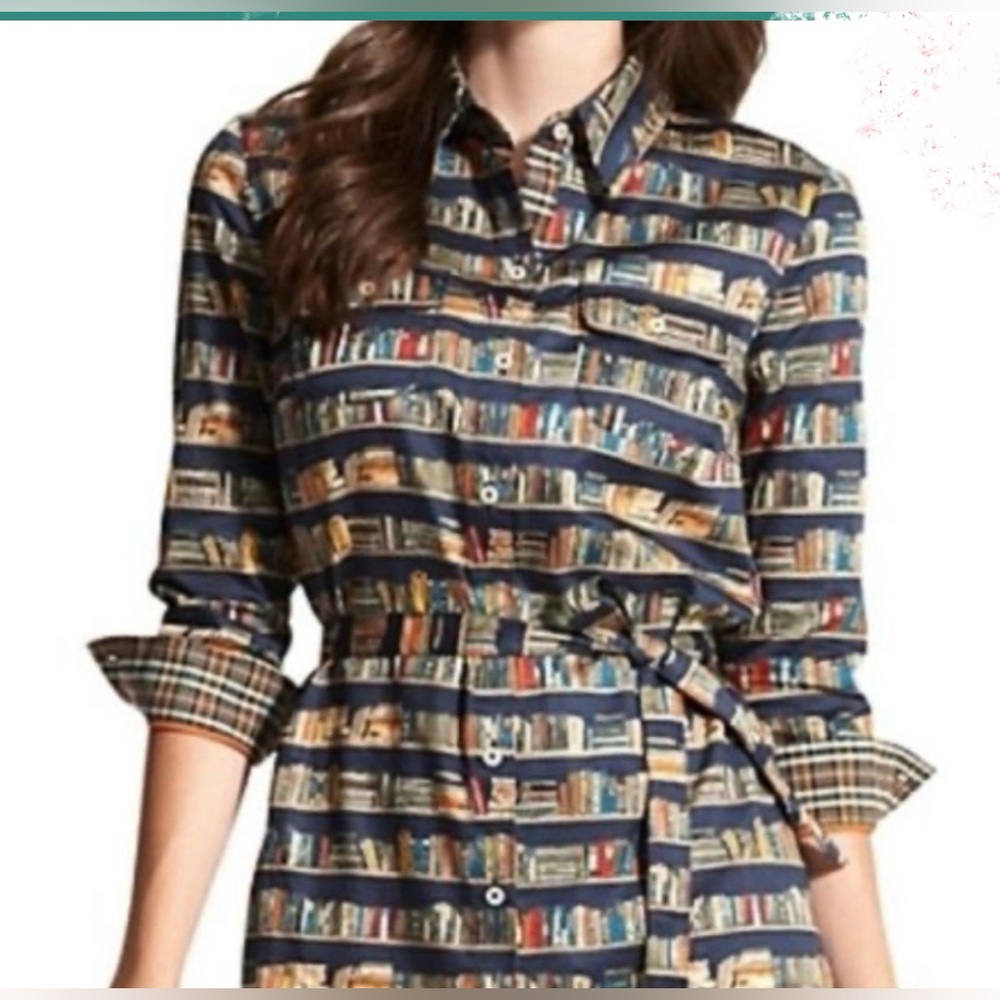 Tommy Hilfiger Library Shirt Dress, EUC Small